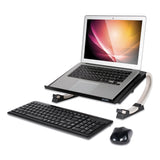 Allsop® Redmond Adjustable Curve Notebook Stand, 15" x 11.5" x 6", Black/Silver, Supports 40 lbs (ASP30498) Each