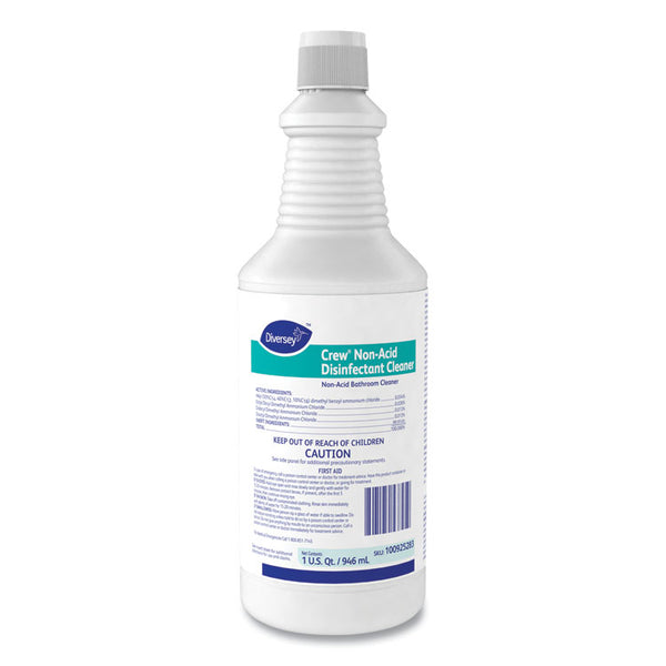 Diversey™ Crew Neutral Non-Acid Bowl and Bathroom Disinfectant, 32 oz Squeeze Bottle, 12/Carton (DVO100925283)