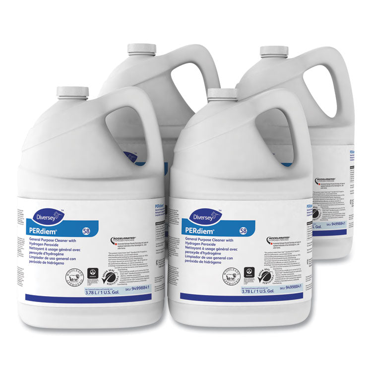 Diversey™ PERdiem Concentrated General Purpose Cleaner - Hydrogen Peroxide, 1 gal, Bottle (DVO94998841) Case of 4