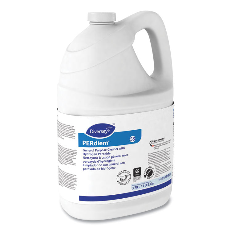 Diversey™ PERdiem Concentrated General Purpose Cleaner - Hydrogen Peroxide, 1 gal, Bottle (DVO94998841) Case of 4