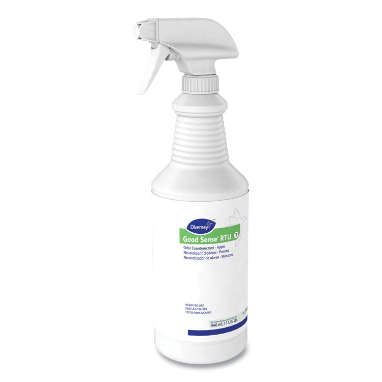 Diversey™ Good Sense RTU Liquid Odor Counteractant, Apple Scent, 32 oz Spray Bottle (DVO04439)