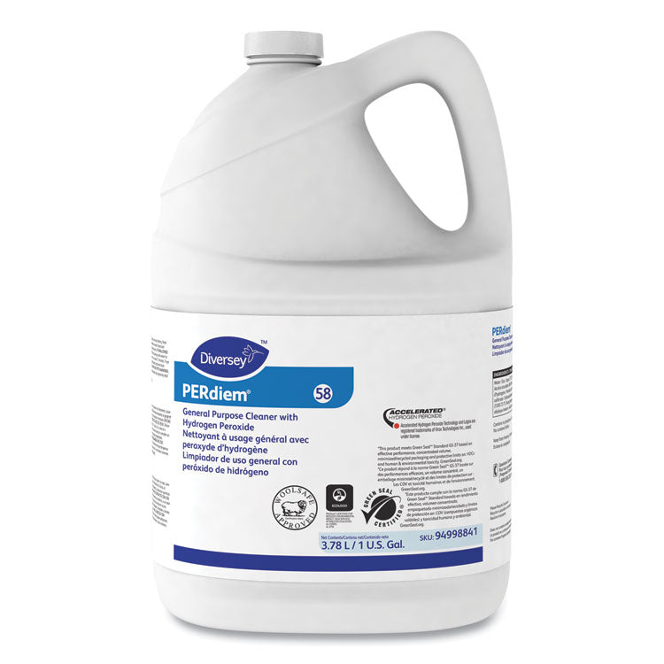 Diversey™ PERdiem Concentrated General Purpose Cleaner - Hydrogen Peroxide, 1 gal, Bottle (DVO94998841) Case of 4