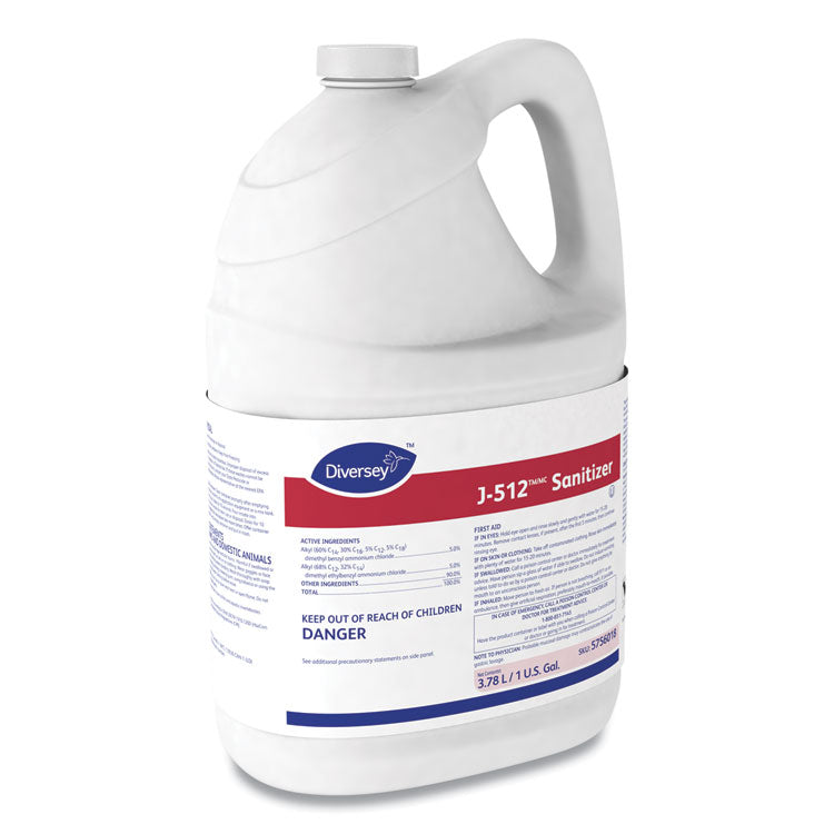 Diversey™ J-512TM/MC Sanitizer, 1 gal Bottle, 4/Carton (DVO5756018)