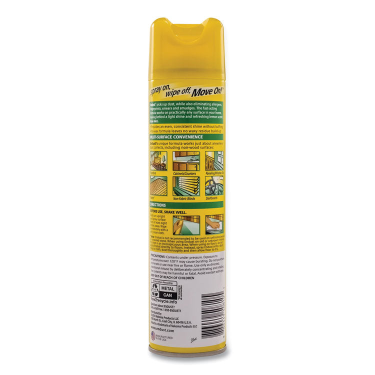 Diversey™ Endust Multi-Surface Dusting and Cleaning Spray, Lemon Zest, 12.5 oz Aerosol Spray (DVOCB508171EA) Each