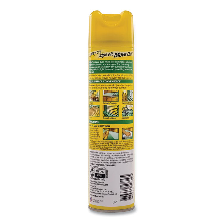 Diversey™ Endust Multi-Surface Dusting and Cleaning Spray, Lemon Zest, 12.5 oz Aerosol Spray, 6/Carton (DVOCB508171)