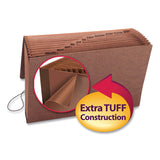 Smead™ TUFF Expanding Wallet, 12 Sections, Elastic Cord Closure, 1/12-Cut Tabs, Legal Size, Redrope (SMD70390)