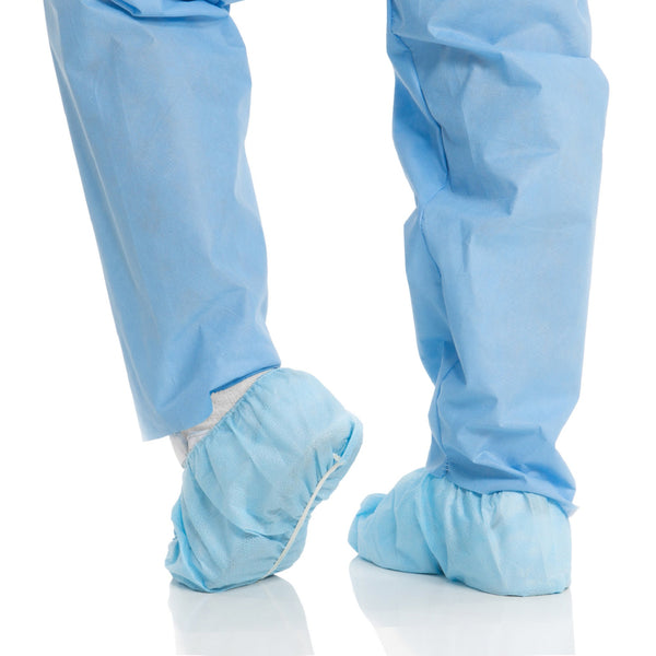 Halyard Shoe Cover One Size Fits Most Shoe High Without Tread Blue NonSterile (188623_CS) 300/CS