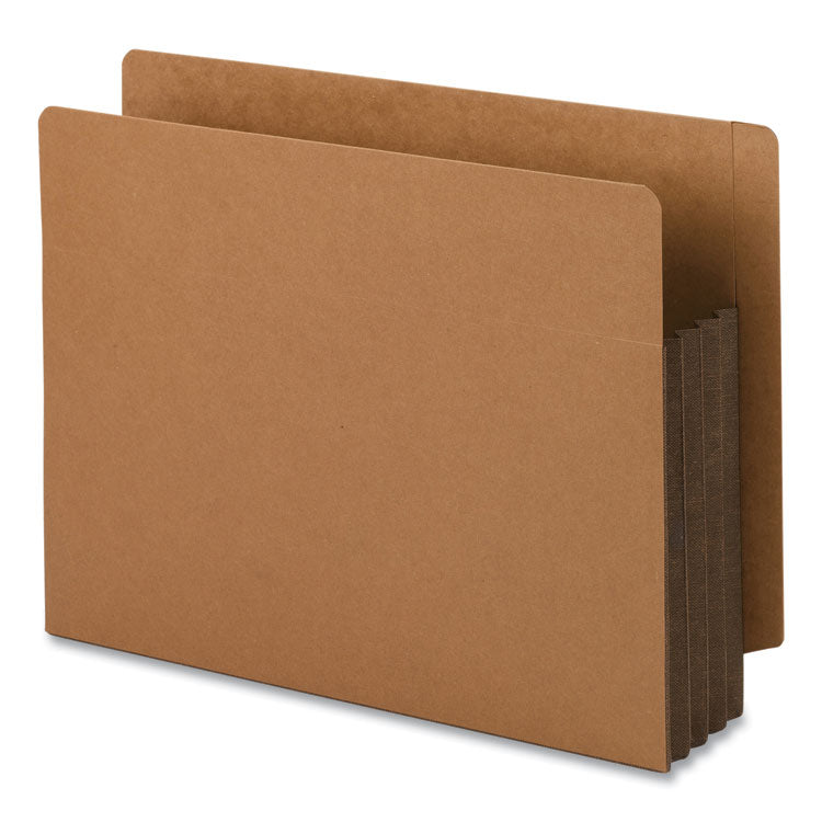 Smead™ Redrope Drop-Front End Tab File Pockets, Fully Lined 6.5" High Gussets, 3.5" Expansion, Letter Size, Redrope/Brown, 10/Box (SMD73681)