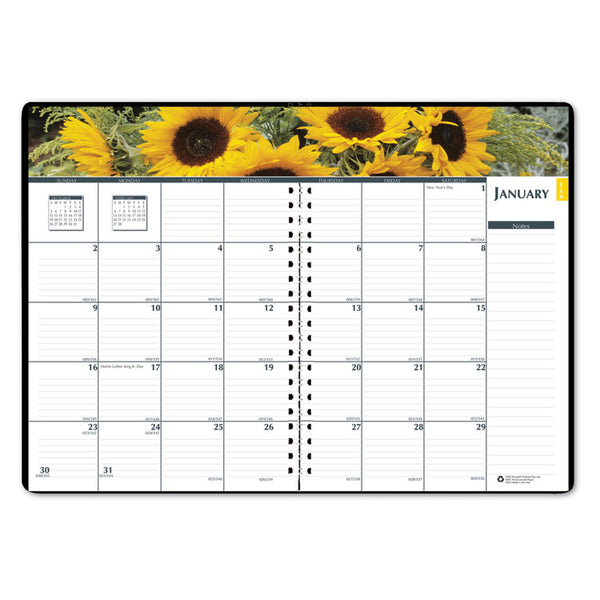 House of Doolittle™ Earthscapes Recycled Weekly/Monthly Planner, Gardens of the World Photography, 10 x 7, Black Cover, 12-Month (Jan-Dec): 2026 (HOD294632) Each