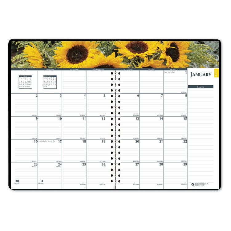 House of Doolittle™ Earthscapes Recycled Weekly/Monthly Planner, Gardens of the World Photography, 10 x 7, Black Cover, 12-Month (Jan-Dec): 2026 (HOD294632) Each