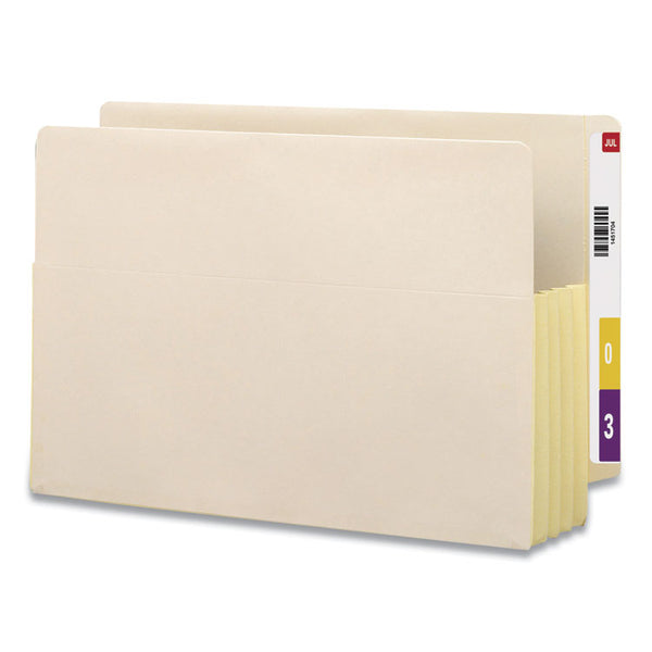 Smead™ Manila End Tab File Pockets with Tyvek-Lined Gussets, 3.5" Expansion, Legal Size, Manila, 10/Box (SMD76164)