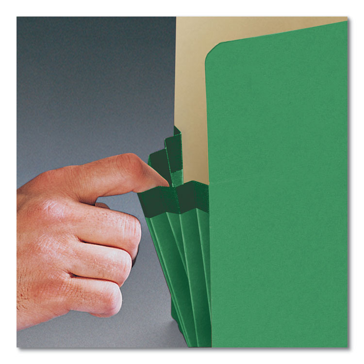 Smead™ Colored File Pockets, 3.5" Expansion, Letter Size, Green (SMD73226)