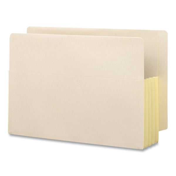 Smead™ Manila End Tab File Pockets with Tyvek-Lined Gussets, 3.5" Expansion, Legal Size, Manila, 10/Box (SMD76164)