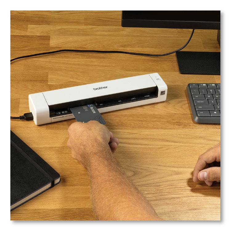 Brother DS-740D Duplex Compact Mobile Document Scanner, 600 dpi Optical Resolution, 1-Sheet Duplex Auto Document Feeder (BRTDS740D) Each