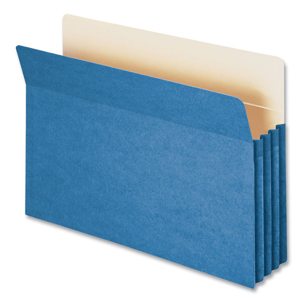 Smead™ Colored File Pockets, 3.5" Expansion, Legal Size, Blue (SMD74225)