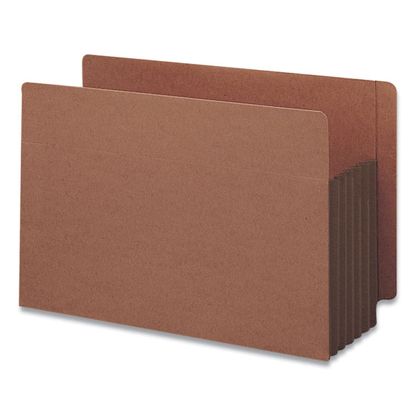 Smead™ Redrope Drop-Front End Tab File Pockets, Fully Lined 6.5" High Gussets, 5.25" Expansion, Legal Size, Redrope/Brown, 10/Box (SMD74691)