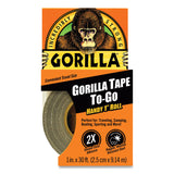 Gorilla® Gorilla Tape, 1.5" Core, 1" x 10 yds, Black (GOR6100109)