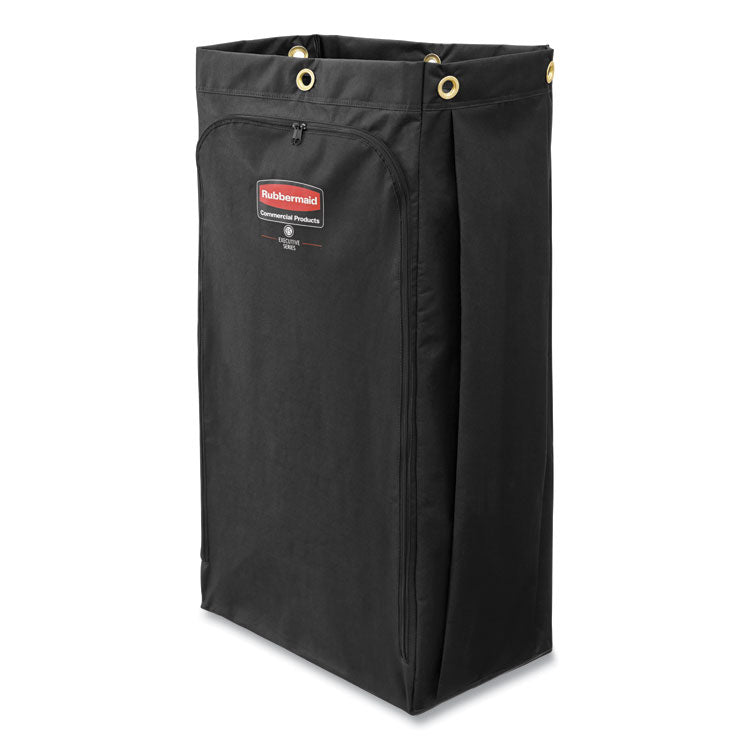 Rubbermaid® Commercial Fabric Cleaning Cart Bag, 26 gal, 17.5" x 33", Black (RCP1966888)