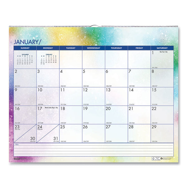 House of Doolittle™ Recycled Cosmos Wall Calendar, Night Sky Artwork, 14.88 x 12, White/Multicolor Sheets, 12-Month (Jan to Dec): 2026 (HOD3459) Each
