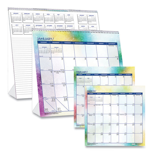 House of Doolittle™ Recycled Cosmos Tent Calendar, Night Sky Artwork, 6 x 6, White/Multicolor Sheets, 12-Month (Jan to Dec): 2026 (HOD3639) Each