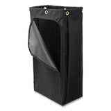 Rubbermaid® Commercial Fabric Cleaning Cart Bag, 26 gal, 17.5" x 33", Black (RCP1966888)