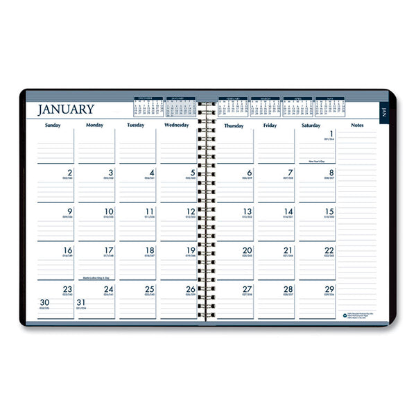 House of Doolittle™ Recycled Monthly Weekly 7 Day Planner, 8.75 x 6.88, Black Cover, 12-Month (Jan to Dec): 2026 (HOD286802) Each
