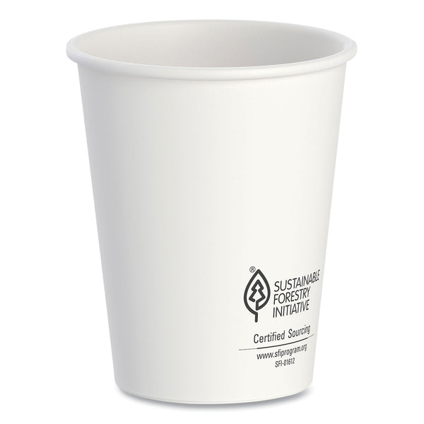 SOLO® Thermoguard Insulated Paper Hot Cups, 8 oz, White Sustainable Forest Design, 1,000/Carton (DCCDWTG8WCT) Case of 1000