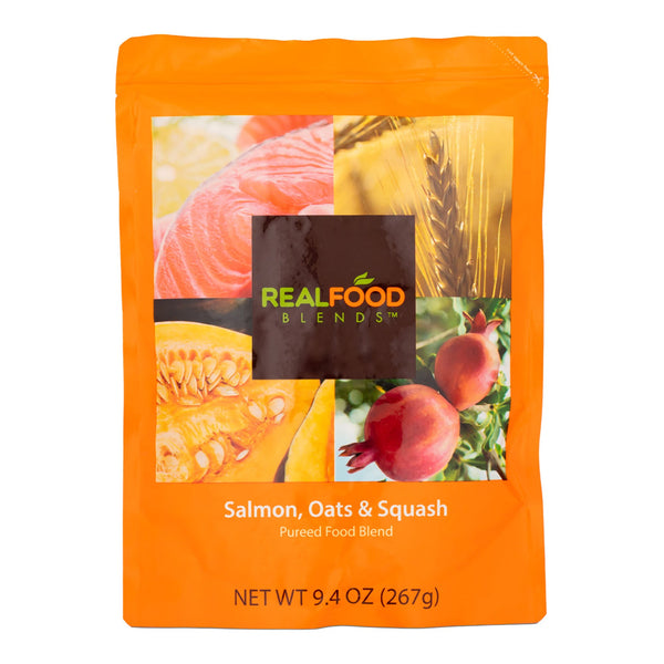 Real Food Blends® Tube Feeding Formula Salmon / Oats / Squash Flavor Liquid 9.4 oz. Pouch (979851_EA) 1/EA
