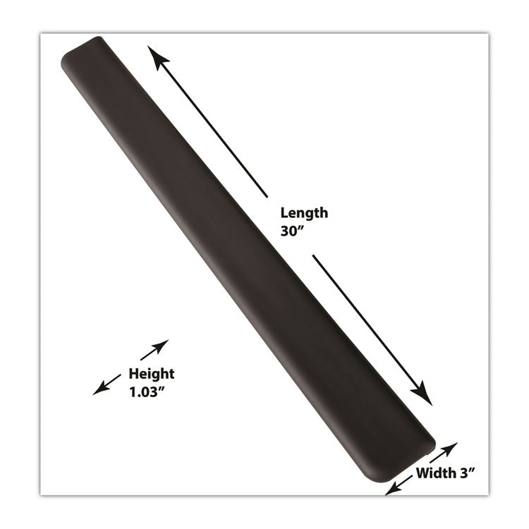 3M™ Gel Wrist Rest for Standing Desks, 30.13 x 3.25, Black (MMMWR200B) Each