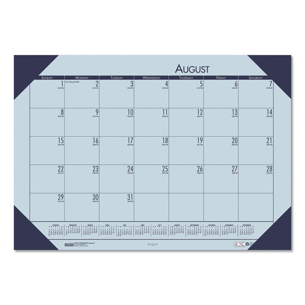 House of Doolittle™ EcoTones Recycled Academic Desk Pad Calendar, 18.5 x 13, Orchid Sheets, Cordovan Corners, 12-Month (Aug to July): 2025-2026 (HOD012573) Each