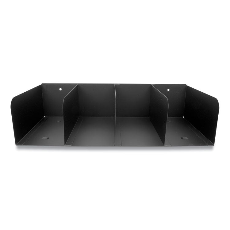 CONTROLTEK® Trays, 4 Compartments, 16 x 8 x 4, Heavy Gauge Steel, Black (CNK500070)