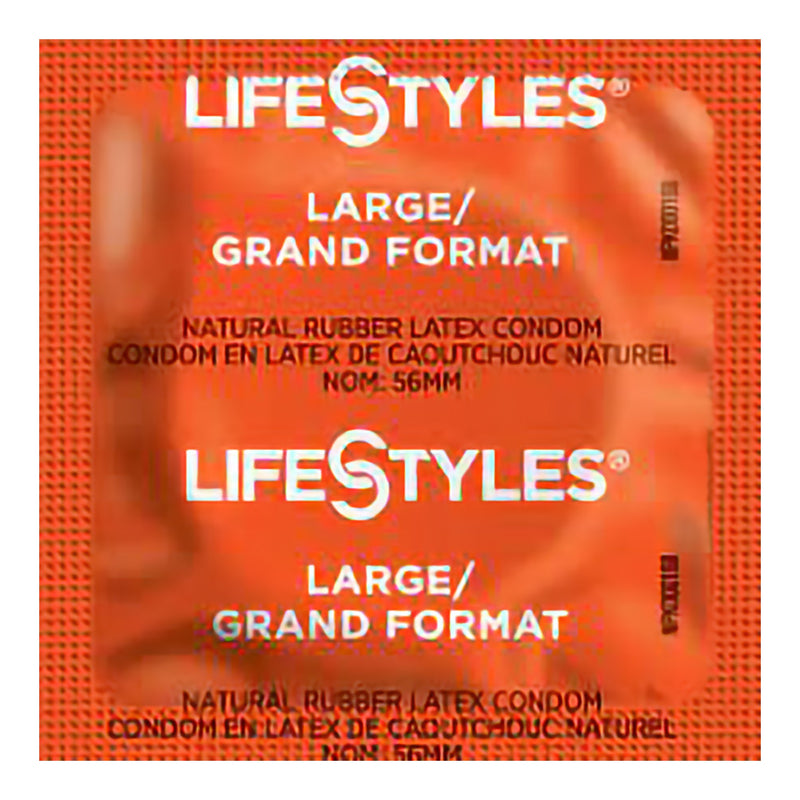 Lifestyles® Condom Lubricated Large 1,008 per Case (1218377_CS) 1/CS