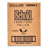 Diversey™ Behold Furniture Polish, Lemon, 12.5 oz Aerosol Spray, 6/Carton (DVOCB520009)