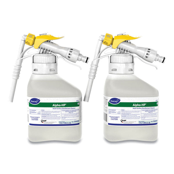 Diversey™ Alpha-HP Multi-Surface Disinfectant Cleaner, Citrus Scent, 1.5 L RTD Spray Bottle, 2/Carton (DVO5549254)