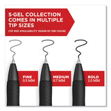 Sharpie® S-Gel™ S-Gel High-Performance Gel Pen, Retractable, Bold 1 mm, Black Ink, Black Barrel, Dozen (SAN2096149) Box of 12