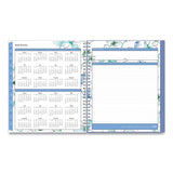 Lindley Monthly Planner, Floral Artwork, 10 x 8, White/Blue/Green Cover, 12-Month (Jan to Dec): 2025 (BLS101582) Each