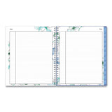 Lindley Monthly Planner, Floral Artwork, 10 x 8, White/Blue/Green Cover, 12-Month (Jan to Dec): 2025 (BLS101582) Each