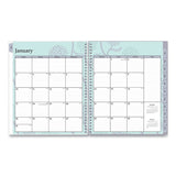 Rue Du Flore Monthly Planner, Floral Artwork, 10 x 8, Jade/Lavender Cover, 12-Month (Jan to Dec): 2025 (BLS101605) Each