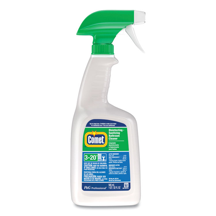 Comet Disinfecting-Sanitizing Bathroom Cleaner, 32 oz Trigger Spray Bottle (PGC19214) Each