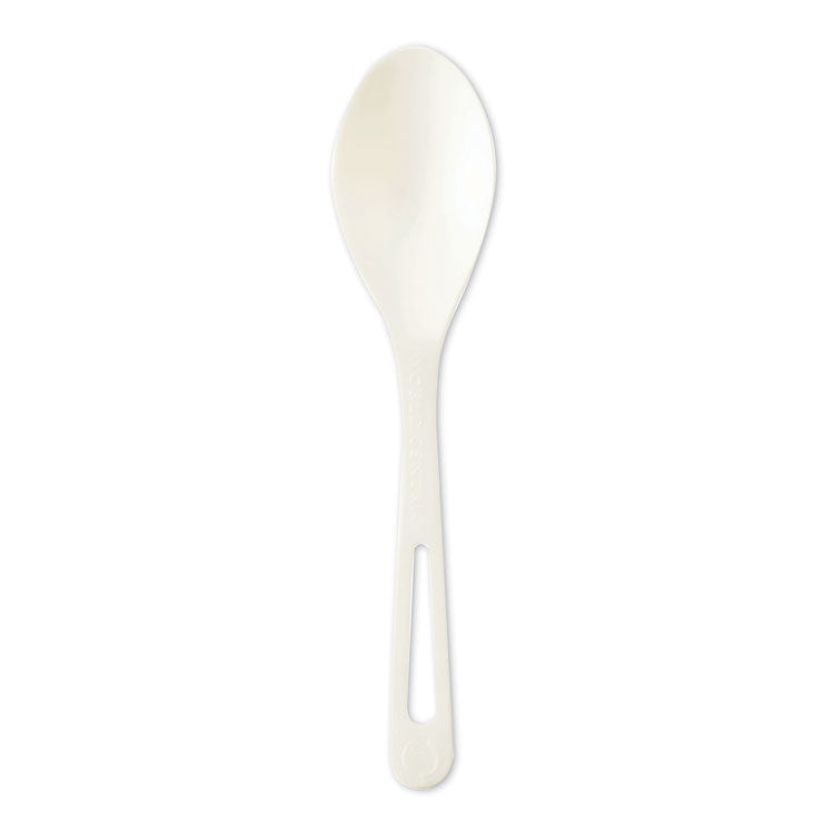 World Centric® TPLA Compostable Cutlery, Spoon, 6", White, 1,000/Carton (WORSPPS6) Case of 1000