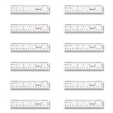 Westcott® Clear Flexible Acrylic Ruler, Standard/Metric, 6" (15 cm) Long, Clear, 12/Box (ACM17723) Box of 12