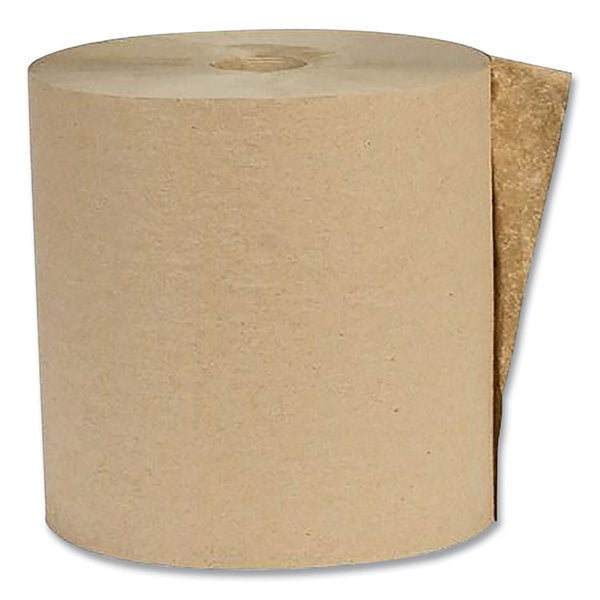 Eco Green® Recycled Hardwound Paper Towels, 1-Ply, 7.88" x 800 ft, 1.6 Core, Kraft, 6 Rolls/Carton (APAAPVEK80166)