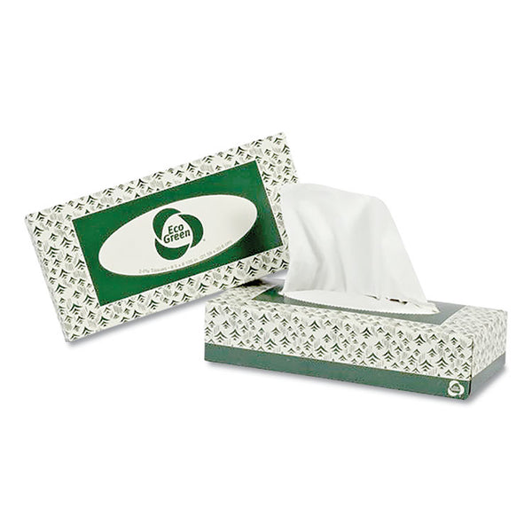 Eco Green® Recycled 2-Ply Facial Tissue, White, 150 Sheets/Box, 20 Boxes/Carton (APAEF150) Each