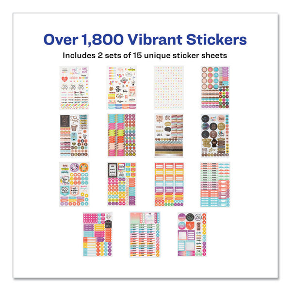 Avery® Planner Sticker Variety Pack for Moms, Budget, Family, Fitness, Holiday, Work, Assorted Colors, 1,820/Pack (AVE6780)