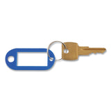 Advantus Key Tags Label Window, 0.88 x 0.19 x 2, Dark Blue, 6/Pack (AVTKEY98019) Pack of 6