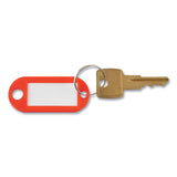 Advantus Key Tags Label Window, 0.88 x 0.19 x 2, Red, 6/Pack (AVTKEY98018) Pack of 6