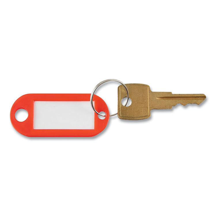 Advantus Key Tags Label Window, 0.88 x 0.19 x 2, Red, 6/Pack (AVTKEY98018) Pack of 6