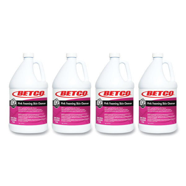 Betco® Pink Foaming Skin Cleanser, Fresh, 1 gal Bottle, 4/Carton (BET7500400) Each