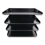 Huron Steel Horizontal File Organizer, 4 Sections, Letter Size Files, 12 x 8.66 x 9, Black (CTXHASZ0152) Each