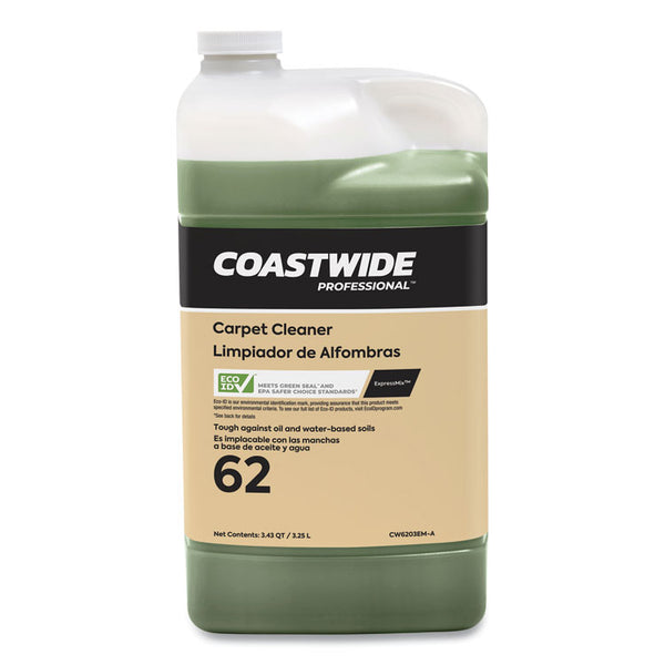 Coastwide Professional™ Carpet Cleaner for ExpressMix Systems, Citrus Scent, 3.25 L Bottle, 2/Carton (CWZ24323028)